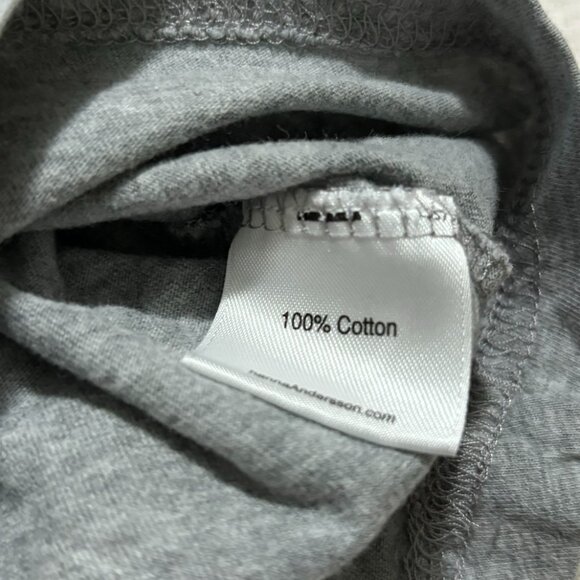 Hanna Anderson Boys Grey Green Reindeer Rhino Bird Sled Winter Cold Snow Shirt - Picture 5 of 5